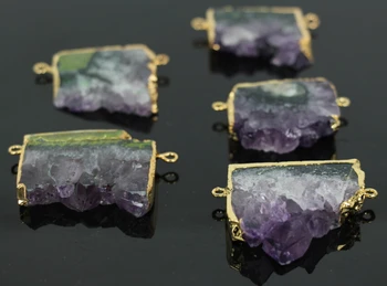 5Pcs/Lot,Ame thyst Druzy Geode Slab Pendant Beads,Raw Crystal Quartz Drusy Slice With Gold Edges Pendant Charm,Jewelry Making
5Pcs/Lot,Ame thyst Druzy Geode Slab Pendant Beads,Raw Crystal Quartz Drusy Slice With Gold Edges Pendant Charm,Jewelry Making
