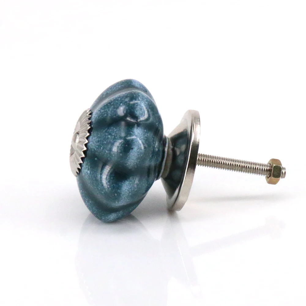 4x Furniture Handles Ceramic Pumpkin Cabinet Knobs and Handles Cupboard Door Dresser Drawer Porcelain Pull with Silver Hardware
4x Furniture Handles Ceramic Pumpkin Cabinet Knobs and Handles Cupboard Door Dresser Drawer Porcelain Pull with Silver Hardware