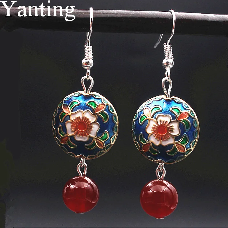 Yanting Vintage Cloisonne Flower Dangle Earrings For Women Ethnic Earrings With Natural Stones 2019 Handmade Earings Female 0327
Yanting Vintage Cloisonne Flower Dangle Earrings For Women Ethnic Earrings With Natural Stones 2019 Handmade Earings Female 0327