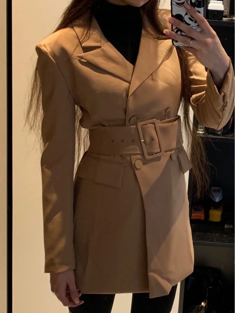 Fashion Za Casual Spring Autumn Jacket Female Elegant 2019 Women Khaki Adjustable Waist With Belt Long Sleeve casaco feminino
Fashion Za Casual Spring Autumn Jacket Female Elegant 2019 Women Khaki Adjustable Waist With Belt Long Sleeve casaco feminino