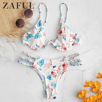 ZAFUL Bikini Women'S Swimwear Blinds Around The Neck Tie Steel Plate Multi-Line Braid Swimsuit Push Up Bikini Swimwear Beachwear
ZAFUL Bikini Women'S Swimwear Blinds Around The Neck Tie Steel Plate Multi-Line Braid Swimsuit Push Up Bikini Swimwear Beachwear