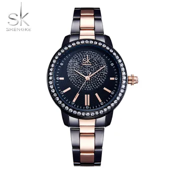 Shengke Brand Luxury Women Quartz Watches Ladies Fashion Crystal Elegant Dress Wrist Watches Girl Waterproof Clock New
Shengke Brand Luxury Women Quartz Watches Ladies Fashion Crystal Elegant Dress Wrist Watches Girl Waterproof Clock New