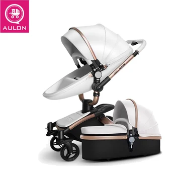 AULON Strollers Folding bi-directional high landscape stroller artificial leather
AULON Strollers Folding bi-directional high landscape stroller artificial leather