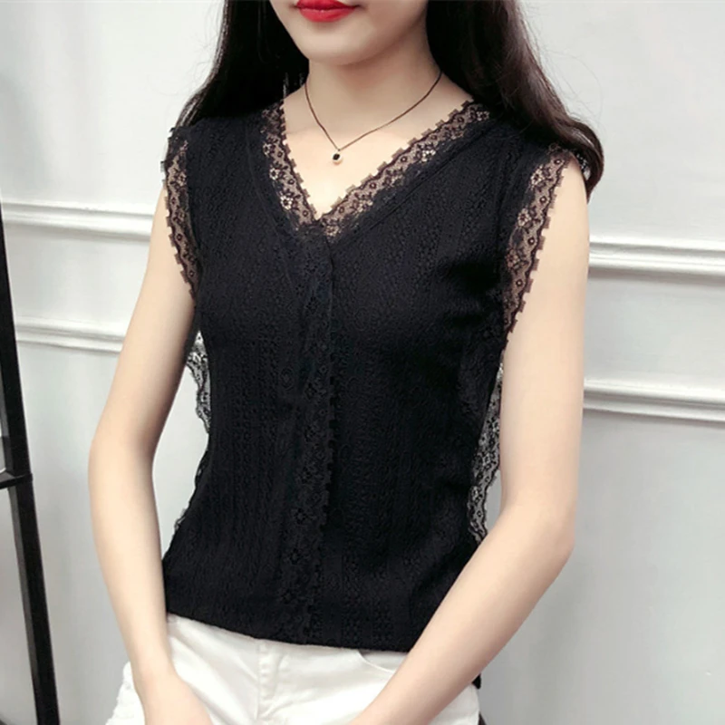 Korean Fashion Lace Women Blouses V-Neck Sleeveless White Women Shirts Plus Size XXL Womens Tops and Blusas Femininas Elegante
Korean Fashion Lace Women Blouses V-Neck Sleeveless White Women Shirts Plus Size XXL Womens Tops and Blusas Femininas Elegante
