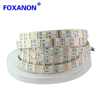 Foxanon 5050 RGB RGB + White Double Row Strip Tube No Waterproof 600Leds 120leds/m led flexible light dream magic color lamp
Foxanon 5050 RGB RGB + White Double Row Strip Tube No Waterproof 600Leds 120leds/m led flexible light dream magic color lamp