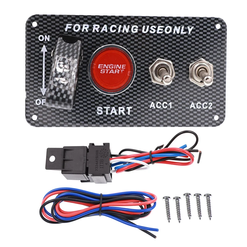 12V Ignition switch panel for Racing Car Engine Start Button push button integrated LED Toggle Panel for Car Boat Marine Truck
12V Ignition switch panel for Racing Car Engine Start Button push button integrated LED Toggle Panel for Car Boat Marine Truck