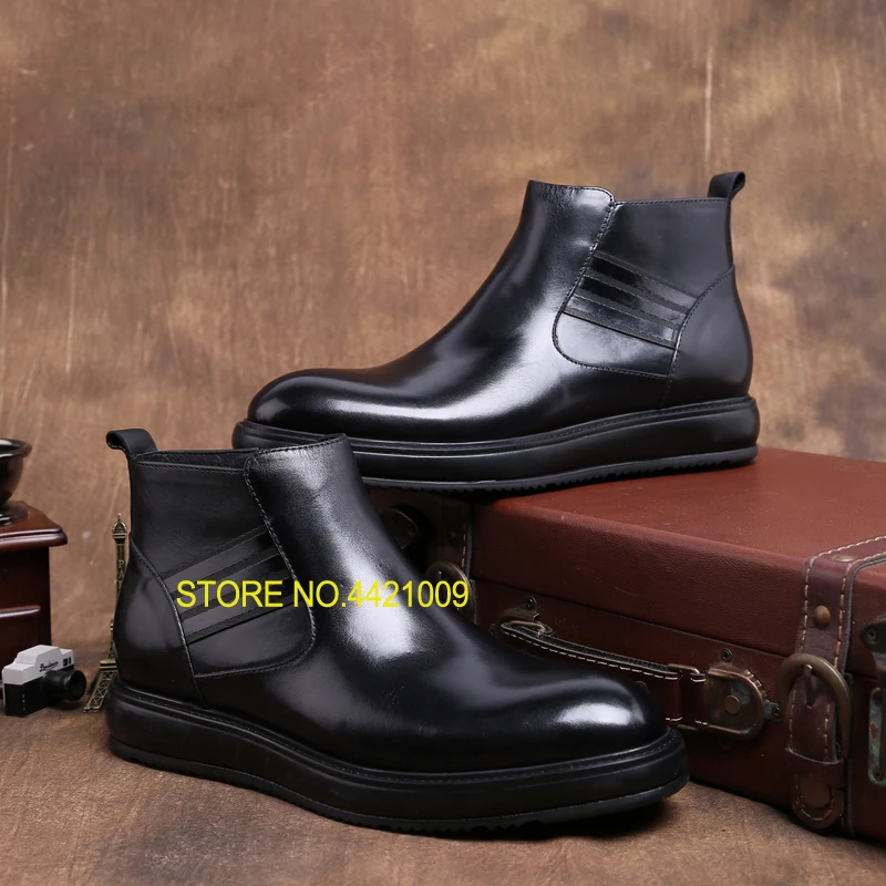 Black Mens Martin Boots Shoes 2018 Real Leather Italy Derby Oxfords Shoes Slip On Runway Combat Ankle Motorcycle Boots Shoes
Black Mens Martin Boots Shoes 2018 Real Leather Italy Derby Oxfords Shoes Slip On Runway Combat Ankle Motorcycle Boots Shoes