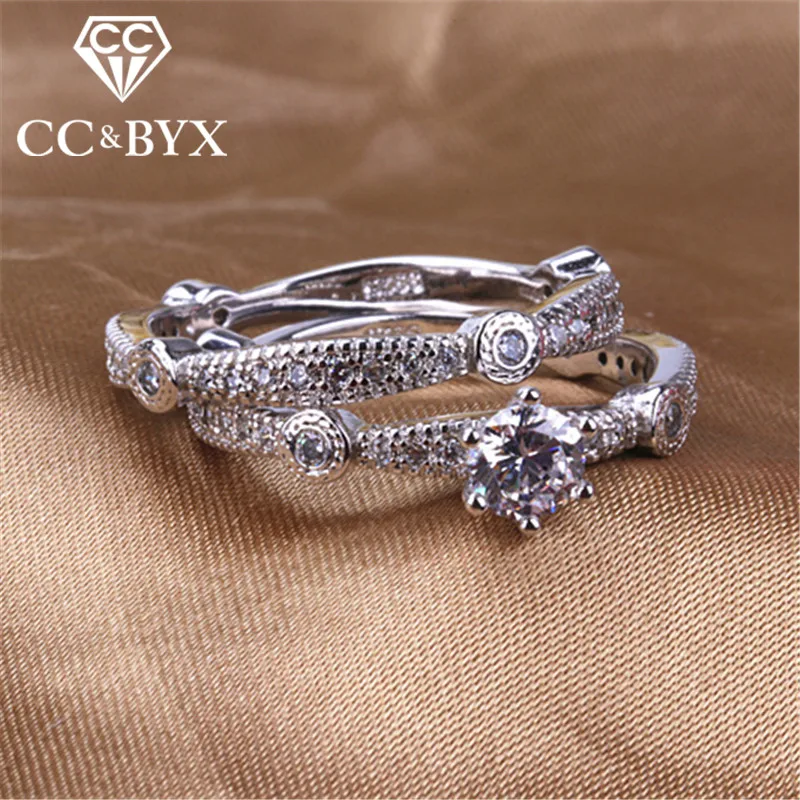 CC Baroque Style S925 Silver Rings For Women Bridal Wedding Jewelry Bijoux Femme White Gold-Color Ringen Drop Shipping CC716
CC Baroque Style S925 Silver Rings For Women Bridal Wedding Jewelry Bijoux Femme White Gold-Color Ringen Drop Shipping CC716