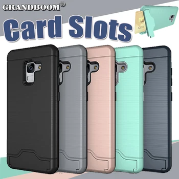 10pcs Card Slot Dual Layer Brushed Shockproof Case For Samsung A8 Plus 2018 A3 A5 A7 J3 J5 J7 2018 Hard PC+TPU Kickstand Cover
10pcs Card Slot Dual Layer Brushed Shockproof Case For Samsung A8 Plus 2018 A3 A5 A7 J3 J5 J7 2018 Hard PC+TPU Kickstand Cover