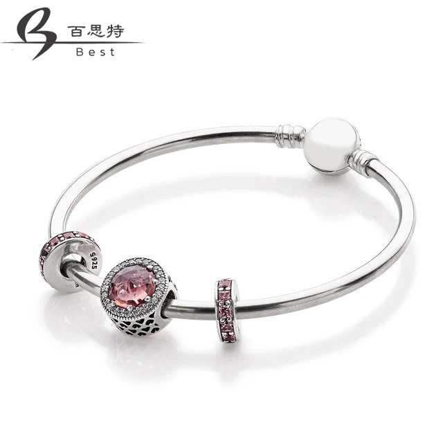 BEST 100% 925 Sterling Silver Original Radiant Hearts Charm Blush Pink Crystal & Clear CZ Rosy Eternity Space Bracelet Set
BEST 100% 925 Sterling Silver Original Radiant Hearts Charm Blush Pink Crystal & Clear CZ Rosy Eternity Space Bracelet Set