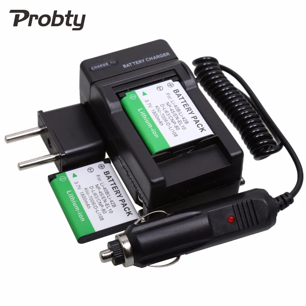 Probty 2pcs LI-40B LI 40B LI-42B LI 42B LI42B Battery + Charger for Olympus for FUJIFILM fuji NP-45 NP 45 NP45 NP 45A 45B 45S
Probty 2pcs LI-40B LI 40B LI-42B LI 42B LI42B Battery + Charger for Olympus for FUJIFILM fuji NP-45 NP 45 NP45 NP 45A 45B 45S