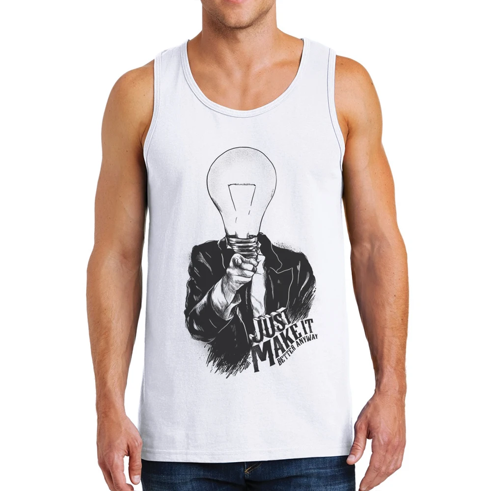 Mens Undershirt Clothing Funny Light Bulb Albert Einstein Printed Cotton Tank Top Men Fashion Design Male Casual Sleeveless Vest
Mens Undershirt Clothing Funny Light Bulb Albert Einstein Printed Cotton Tank Top Men Fashion Design Male Casual Sleeveless Vest