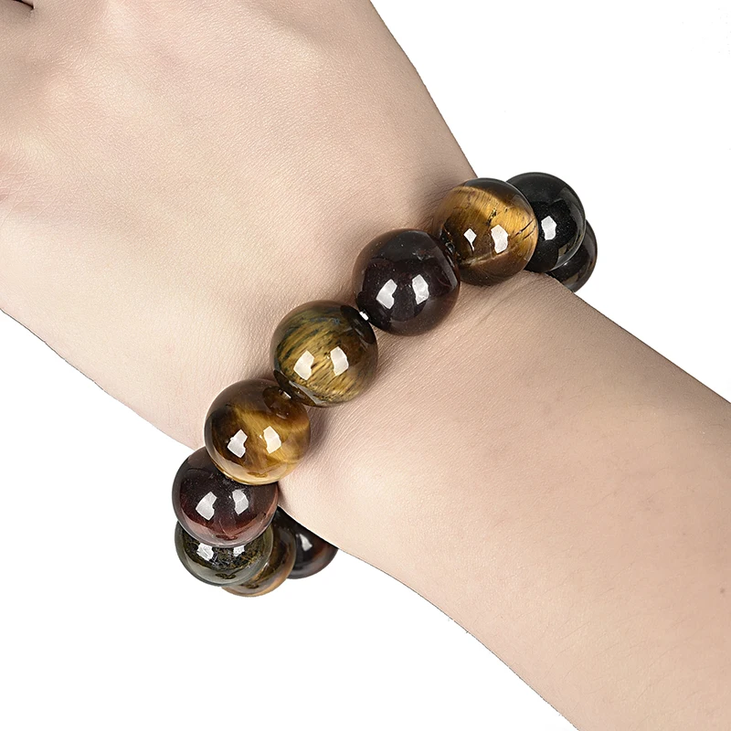 Black with gold Mixture round transparent Synthesis pearl and colorful mixture Tiger eyes stone gem bracelet, can be holiday
Black with gold Mixture round transparent Synthesis pearl and colorful mixture Tiger eyes stone gem bracelet, can be holiday