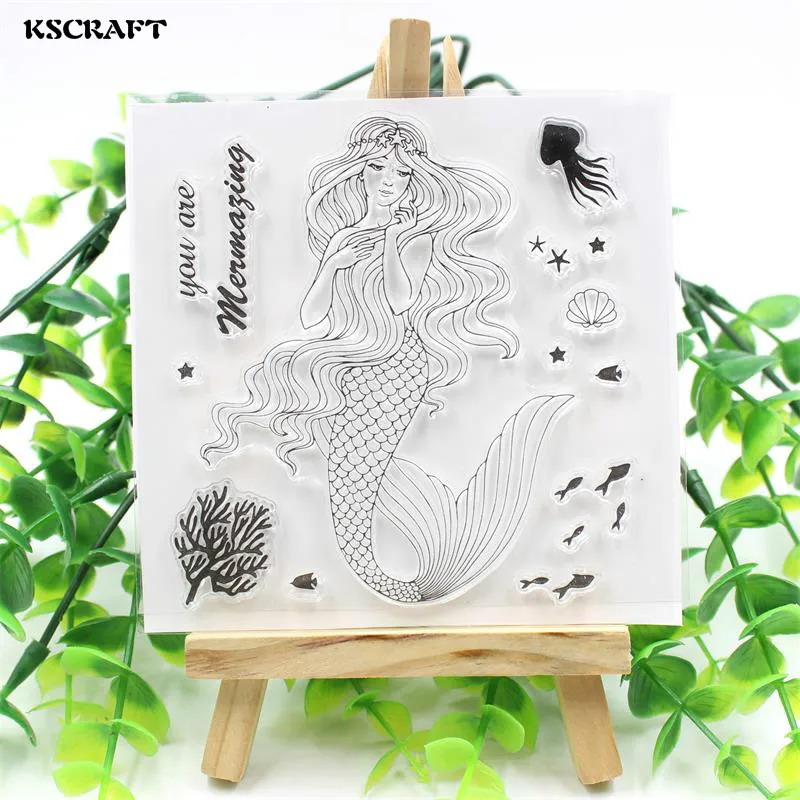 KSCRAFT Beauty Mermaid Transparent Clear Silicone Stamp/Seal for DIY scrapbooking/photo album Decorative clear stamp sheets 233
KSCRAFT Beauty Mermaid Transparent Clear Silicone Stamp/Seal for DIY scrapbooking/photo album Decorative clear stamp sheets 233