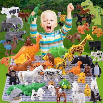 20pcs/lot Animal Zoo Large Big Size Building Blocks Enlighten Child Toys Lion Pig DIY Set Brick Compatible Duploed Kids Gifts
20pcs/lot Animal Zoo Large Big Size Building Blocks Enlighten Child Toys Lion Pig DIY Set Brick Compatible Duploed Kids Gifts