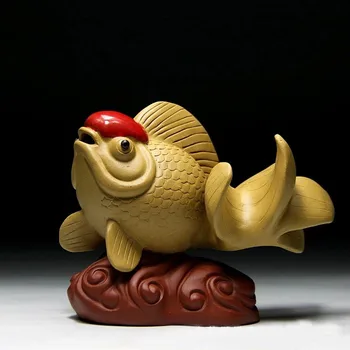Yixing Authentic Purple Clay Auspicious Fish Tea Pet Office Kung Fu Tea Set Accessories Natural Duan Mud Zisha Decoration Crafts
Yixing Authentic Purple Clay Auspicious Fish Tea Pet Office Kung Fu Tea Set Accessories Natural Duan Mud Zisha Decoration Crafts