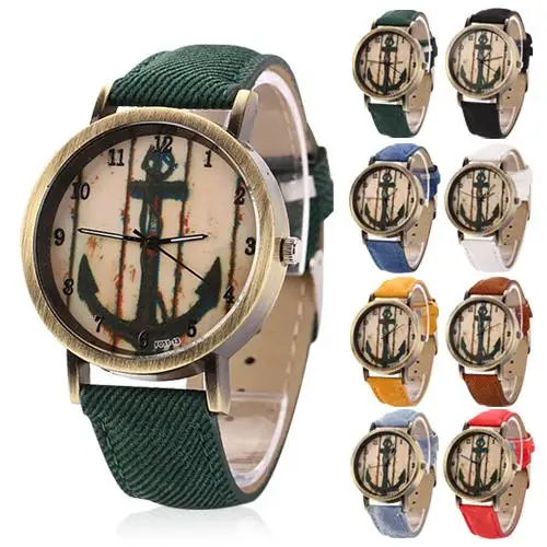 2018 New Women Men Vintage Anchor Dial Round Case Quartz Demin Band Analog Wrist Watch relogio feminino relogio masculino
2018 New Women Men Vintage Anchor Dial Round Case Quartz Demin Band Analog Wrist Watch relogio feminino relogio masculino