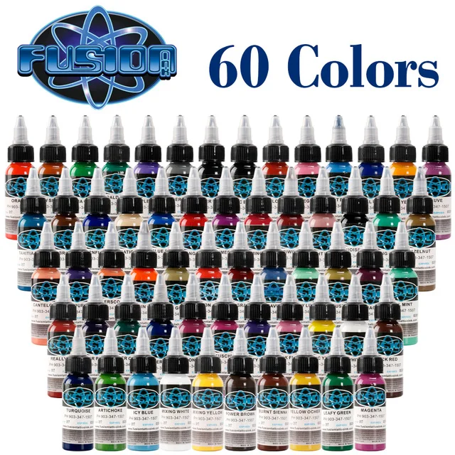 2018NEW Arrival 60pcs/ lot Fusion Tattoo Ink Set Permanent Makeup Pigments 30ml Cosmetic Micro Pigment Cosmetic Paint For Beauty
2018NEW Arrival 60pcs/ lot Fusion Tattoo Ink Set Permanent Makeup Pigments 30ml Cosmetic Micro Pigment Cosmetic Paint For Beauty
