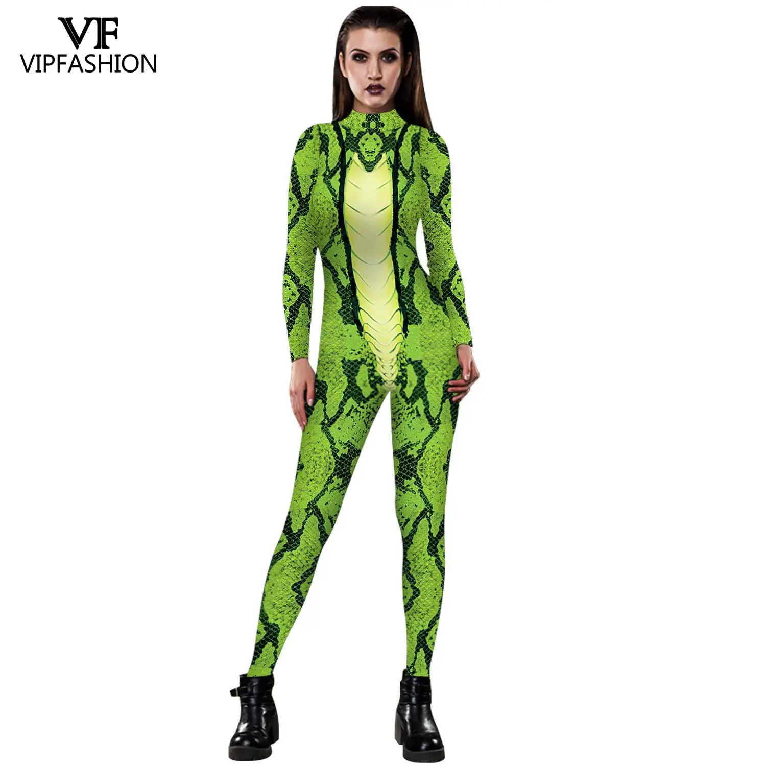 VIP FASHION Top Animal Sexy Jumpsuit Women Snake Pattern Halloween Costumes For Women Zentai Carnival Nightclub Party Cosplay
VIP FASHION Top Animal Sexy Jumpsuit Women Snake Pattern Halloween Costumes For Women Zentai Carnival Nightclub Party Cosplay