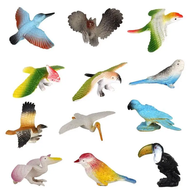 Animal Model Plastic Model Bird Figures Kids Toy Set Of 12pcs Multi-Color Coloured Birds Toy Animal Collection Birthday Gifts
Animal Model Plastic Model Bird Figures Kids Toy Set Of 12pcs Multi-Color Coloured Birds Toy Animal Collection Birthday Gifts