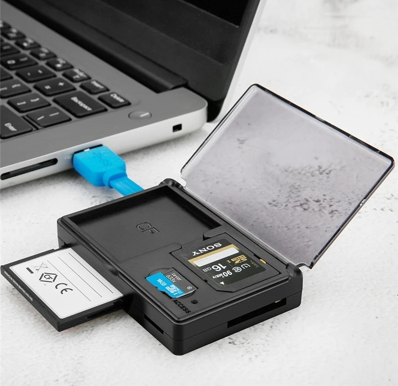 USB 3.0 high speed Multi card reader with storage box support SD CF TF memory card free shipping
USB 3.0 high speed Multi card reader with storage box support SD CF TF memory card free shipping