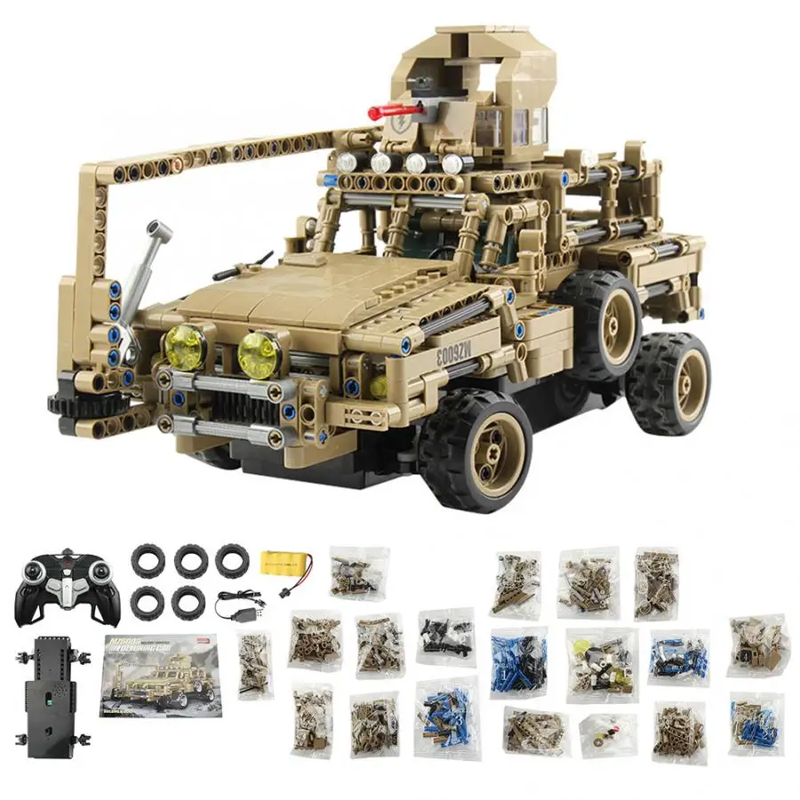 MZ6003 768pcs 2.4G 1:12 Armored Vehicles DIY Assemble Building Blocks RC Car Toy Kids Building Toys For Children
MZ6003 768pcs 2.4G 1:12 Armored Vehicles DIY Assemble Building Blocks RC Car Toy Kids Building Toys For Children
