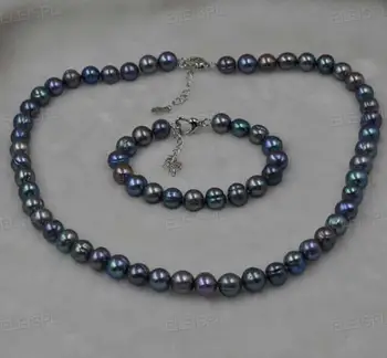 Selling Jewelry>>>10mm real cultured freshwater black pearl necklace & bracelet Set
Selling Jewelry>>>10mm real cultured freshwater black pearl necklace & bracelet Set
