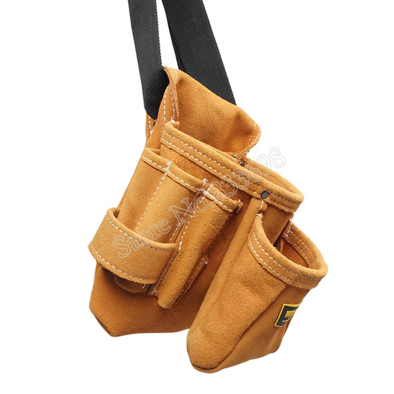 Cowhide Waist Tool Pouch Tool Belt Bag For Woodworking Electrician