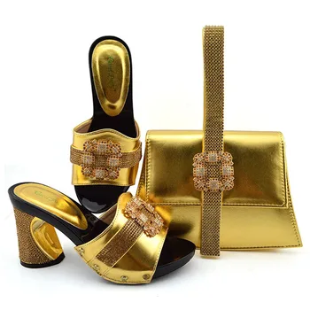 Gold Color High Quality Elegant Italian Shoes with Matching Bag Shoe and Bag Set African Shoe for Women shoes high heels
Gold Color High Quality Elegant Italian Shoes with Matching Bag Shoe and Bag Set African Shoe for Women shoes high heels
