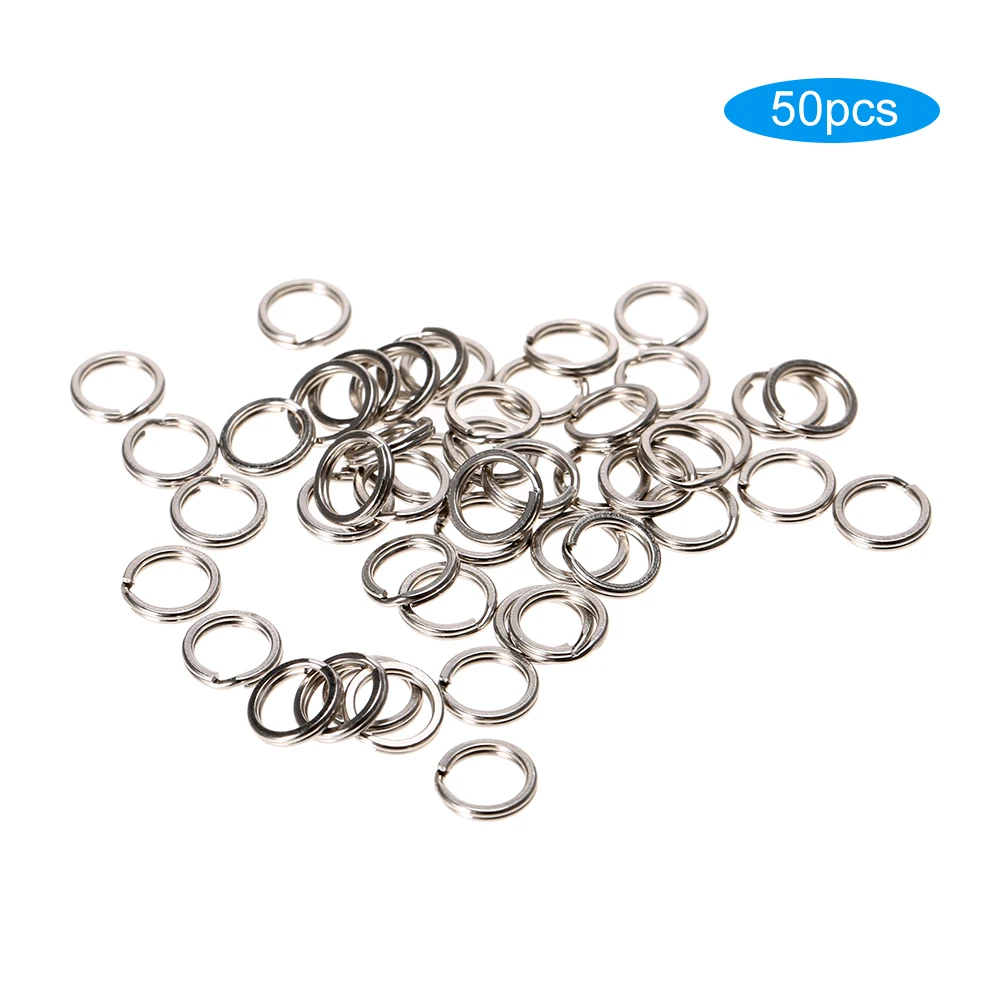 50pcs Fishing Split Ring Lure Solid Ring Loop Fishing Double Ring Chain Connector Fishing Tackle Set
50pcs Fishing Split Ring Lure Solid Ring Loop Fishing Double Ring Chain Connector Fishing Tackle Set