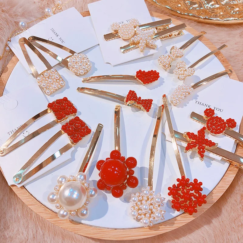 HZ 2019 Imitation Pearls Fashion Beads Bow Red Hair Clip Starfish Sweet Hair Grip Barrettes Hairpin Hair Accessories for Women
HZ 2019 Imitation Pearls Fashion Beads Bow Red Hair Clip Starfish Sweet Hair Grip Barrettes Hairpin Hair Accessories for Women