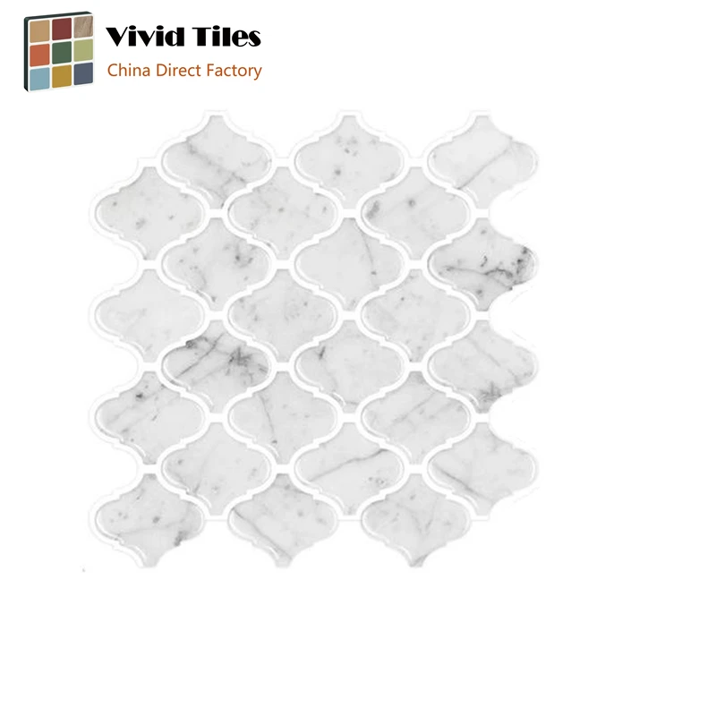 

Vividtiles Self Adhesive Vinyl DIY Wallpaper Peel and Stick Marble Lantern Brick Effect Wall Tiles Sticker - 1 Sheet