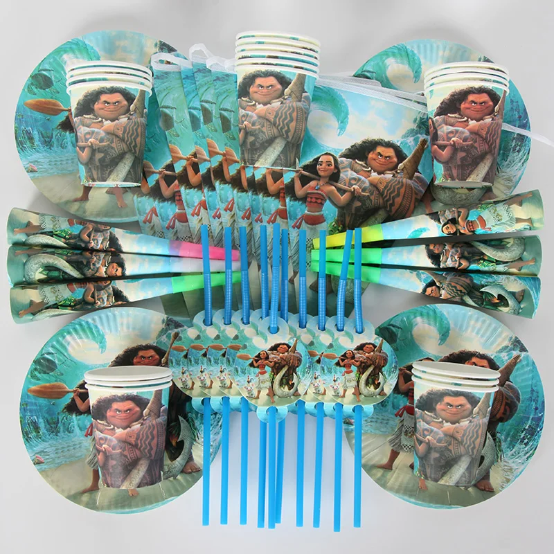 Maui Moana Film Theme 82pcs/lot Kid's Birthday Party supplies Decoration disposable tableware surprise gift for children
Maui Moana Film Theme 82pcs/lot Kid's Birthday Party supplies Decoration disposable tableware surprise gift for children