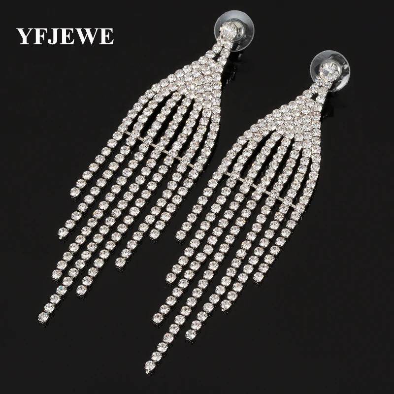 YFJEWE New Arrive Fashion Silver Plated Bridal Wedding Earrings Rhinestone Tassel Women Dangle Earrings Wedding Jewelry E483
YFJEWE New Arrive Fashion Silver Plated Bridal Wedding Earrings Rhinestone Tassel Women Dangle Earrings Wedding Jewelry E483