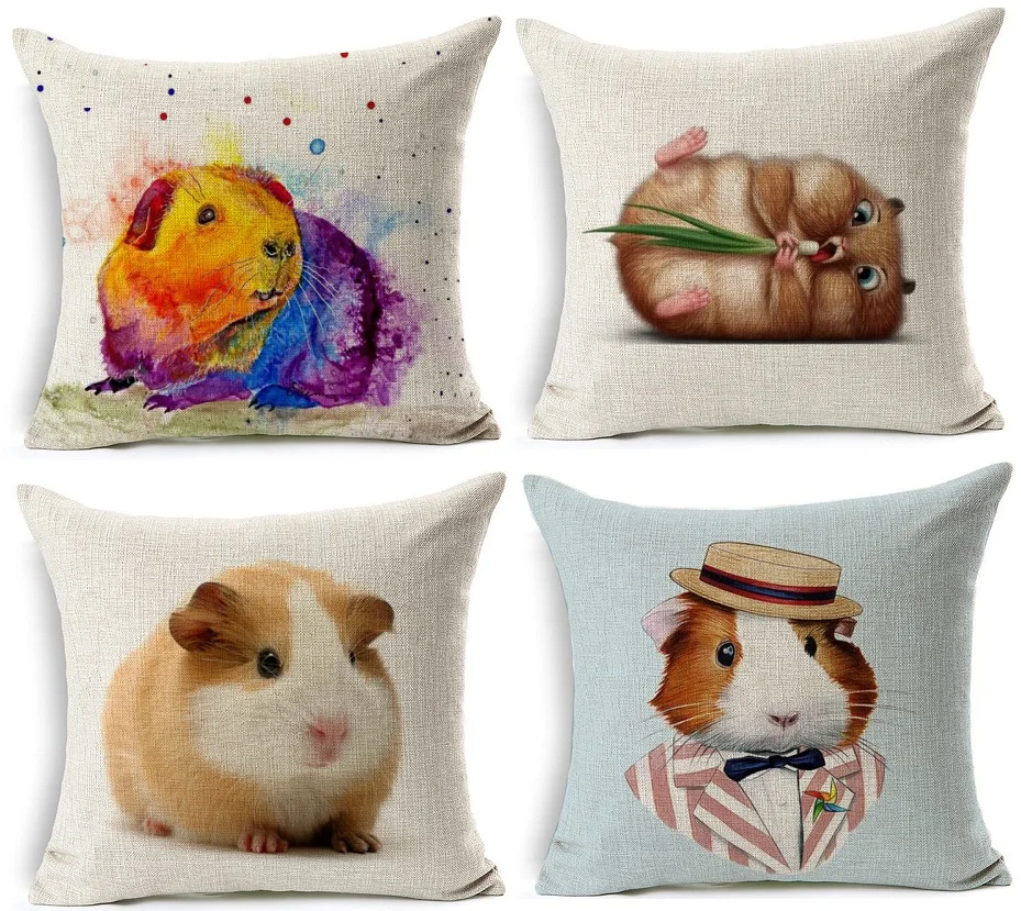 Lovely Guinea Pig Beige Cushion Cover Watercolor Cavia porcellus Cute Pet Thin Linen Cotton Pillow Cover Bedroom Sofa Decoration
Lovely Guinea Pig Beige Cushion Cover Watercolor Cavia porcellus Cute Pet Thin Linen Cotton Pillow Cover Bedroom Sofa Decoration