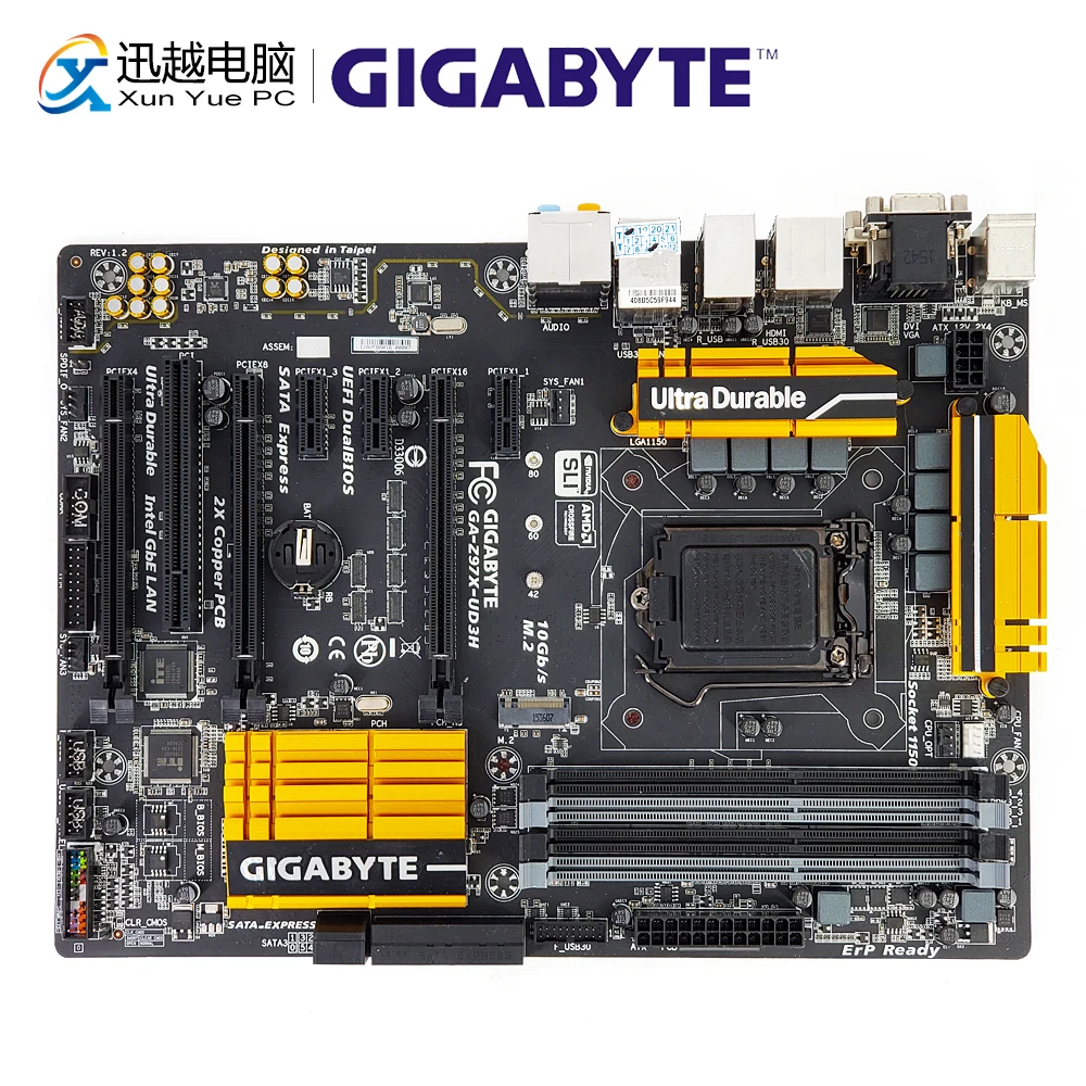 Gigabyte GA-Z97X-UD3H Desktop Motherboard Z97X-UD3H Z97 LGA 1150 Core i7 i5 i3 DDR3 32G SATA3 USB3.0 M.2 SATA Express ATX
Gigabyte GA-Z97X-UD3H Desktop Motherboard Z97X-UD3H Z97 LGA 1150 Core i7 i5 i3 DDR3 32G SATA3 USB3.0 M.2 SATA Express ATX