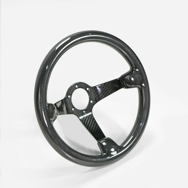 Dry Carbon Fiber Deep Dish Type 335mm Steering Wheel (deep around 60mm, 6 bolts 70mm PCD) Same fitment for MOMO, OMP & Sparco
Dry Carbon Fiber Deep Dish Type 335mm Steering Wheel (deep around 60mm, 6 bolts 70mm PCD) Same fitment for MOMO, OMP & Sparco