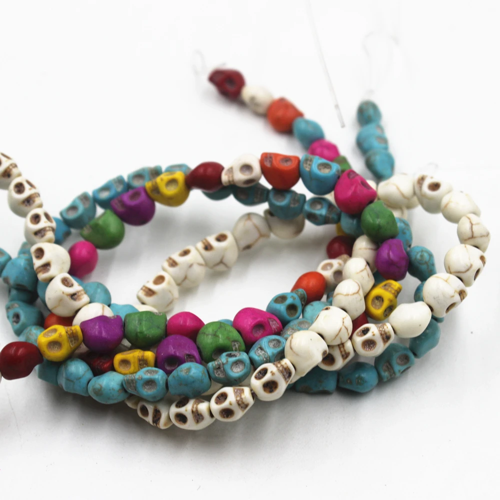 Hot Beads 8MM Colorful Skull Natural Stones Round Spacer Loose Beads For Necklace Bracelet Charms DIY Jewelry Making 50 PCS
Hot Beads 8MM Colorful Skull Natural Stones Round Spacer Loose Beads For Necklace Bracelet Charms DIY Jewelry Making 50 PCS