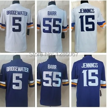 5 bridgewater , 55 barr , 15 jennings limited jerseys size s