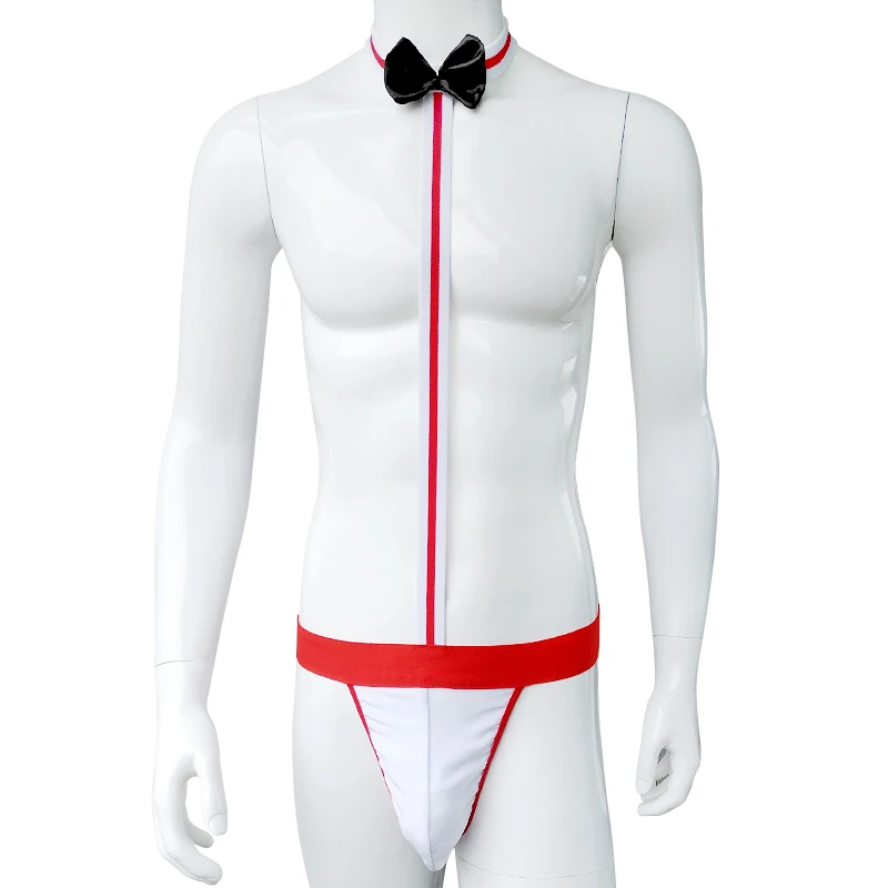 Sexy Male Jockstrap Mankini Underwear Mens Sexy Bodysuit Bow Tie Waiter Homme One-piece Lingerie Erotic Stage Club Costume
Sexy Male Jockstrap Mankini Underwear Mens Sexy Bodysuit Bow Tie Waiter Homme One-piece Lingerie Erotic Stage Club Costume