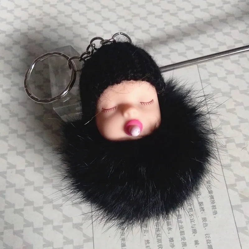 New Sleeping Baby Key Chain Cute Cartoon Pacifier Baby Keyring Real Rabbit Fur Ball Keychain pompons Handmade Crafts Party Gifts
New Sleeping Baby Key Chain Cute Cartoon Pacifier Baby Keyring Real Rabbit Fur Ball Keychain pompons Handmade Crafts Party Gifts