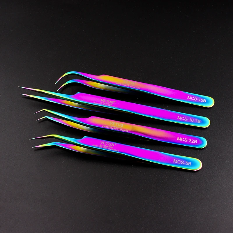 NEW 100% Vetus MCS Series Colorful Super precision Tweezers for Eyelashes Extension Pinzas 2019
NEW 100% Vetus MCS Series Colorful Super precision Tweezers for Eyelashes Extension Pinzas 2019
