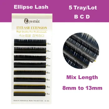 5 Pcs/lot Ellipse Flat False Eyelash Extensions Soft Thin Tip Flat Roots New Products Saving Time Recomended by Technicians
5 Pcs/lot Ellipse Flat False Eyelash Extensions Soft Thin Tip Flat Roots New Products Saving Time Recomended by Technicians