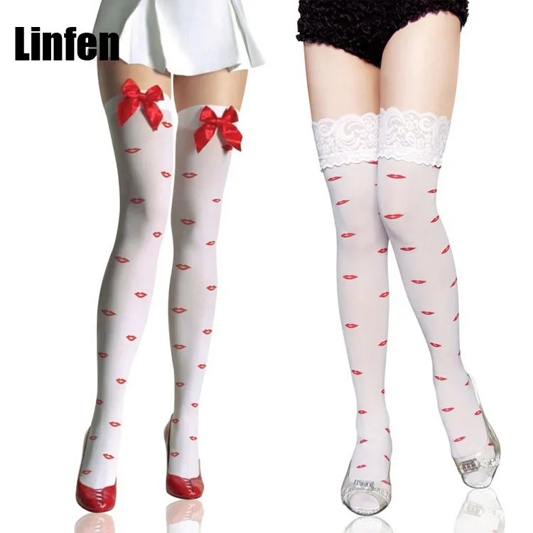 women sexy Thigh High Stocking Over knee Socks fashion Lips Hosiery Nylon Lace Stockings with bowknot lingerie
women sexy Thigh High Stocking Over knee Socks fashion Lips Hosiery Nylon Lace Stockings with bowknot lingerie