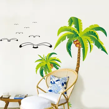 Colorful Coconut Tree Seagulls Wall Sticker PVC Furniture Removable Wall Stickers for Home Living Room Glass Door Decoration
Colorful Coconut Tree Seagulls Wall Sticker PVC Furniture Removable Wall Stickers for Home Living Room Glass Door Decoration