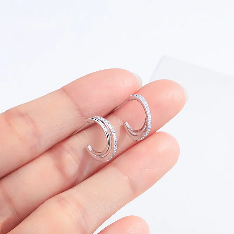 925 Sterling Silver Moon Ear Stud Earrings For Women Double Leaves Fashion Personalized Hipster Trendy Zirconia Crescent Jewelry
925 Sterling Silver Moon Ear Stud Earrings For Women Double Leaves Fashion Personalized Hipster Trendy Zirconia Crescent Jewelry
