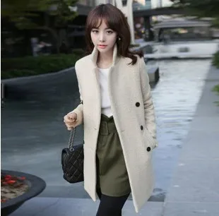 2019 new Han edition women coat winter woolen cloth warm coat double-breasted white thick full long coat X6 6
2019 new Han edition women coat winter woolen cloth warm coat double-breasted white thick full long coat X6 6