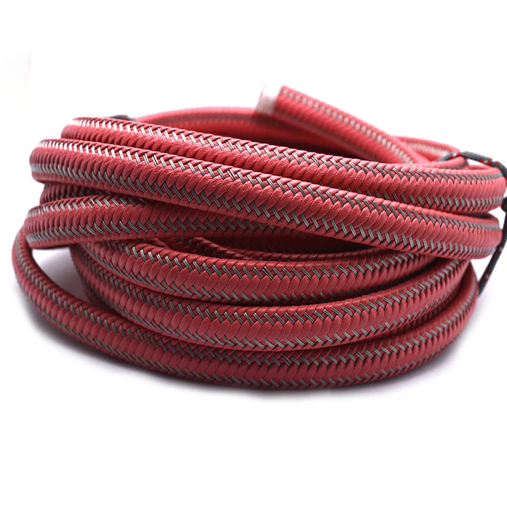 

REAL BESTXY 12*6mm Wide Super Fiber Braided Leather Rope String Cord For Jewelry Making Bracelets Craft Jewelry Accessories