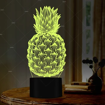 Fruit 3D pineapple design LED night light 7 changing color touch switch USB cable color changing led holiday light
Fruit 3D pineapple design LED night light 7 changing color touch switch USB cable color changing led holiday light
