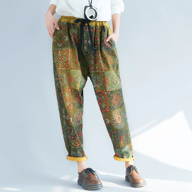 Women Casual Pants Elastic Waist Print Floral Spring Fall Trouser New Vintage Casual Pockets Straight Denim Pants
Women Casual Pants Elastic Waist Print Floral Spring Fall Trouser New Vintage Casual Pockets Straight Denim Pants